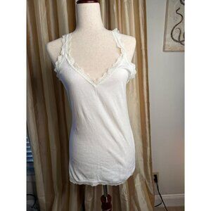 VTG OLD NAVY Lace Trim Cami Tank Top ASO Elena Gilbert ALT Lg Grunge Y2K Fairy